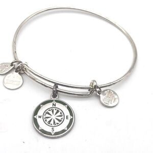 Alex and Ani Women's Color Infusion Avocado Compass Expandable‎ Bangle Bracelet